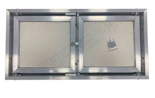 Люк-дверь под плитку Техно 2 створки 1800*2000, с кантом, замки вар №4 Люк-дверь под плитку Техно 2 створки 1800*2000, с кантом, замки вар №4