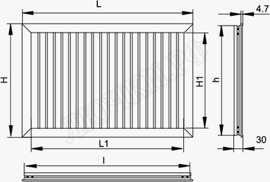 Решетка пластиковая НУН 400 х 400 бел. Решетка пластиковая НУН 400 х 400 бел.