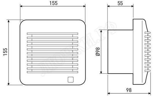 Вентилятор EDM 100 CH Вентилятор EDM 100 CH